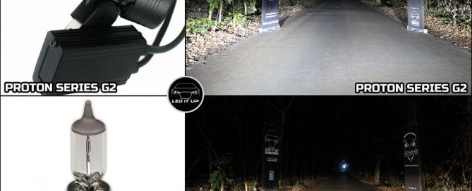 Kit LED Proton Series G2 vs. Halogen H7 standard