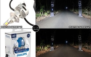 Photon Series V1 vs. Halogen H7 Philips White Vision