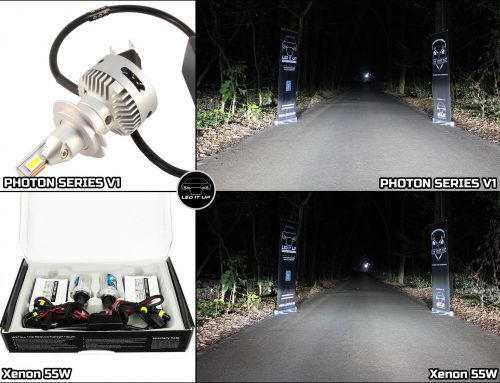 Teste comparative: Kit LED Photon Series V1 vs. Instalatie Xenon AE 55W